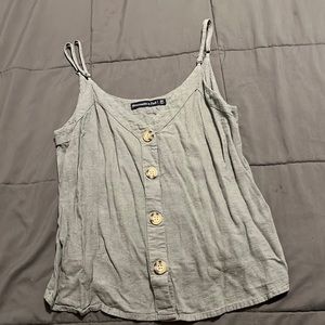Abercrombie and Fitch, extra small button down spaghetti strap crop top